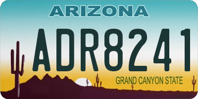 AZ license plate ADR8241