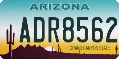 AZ license plate ADR8562