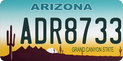 AZ license plate ADR8733