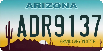 AZ license plate ADR9137