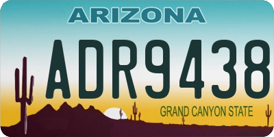 AZ license plate ADR9438