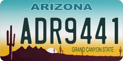 AZ license plate ADR9441