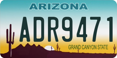 AZ license plate ADR9471
