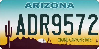 AZ license plate ADR9572
