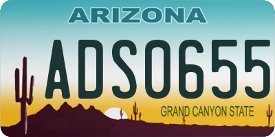 AZ license plate ADS0655