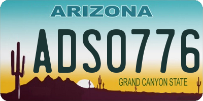 AZ license plate ADS0776