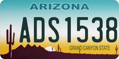 AZ license plate ADS1538