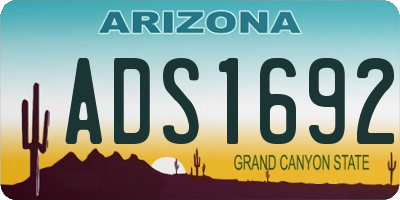 AZ license plate ADS1692
