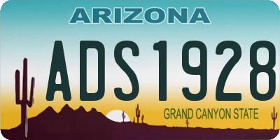 AZ license plate ADS1928