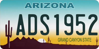 AZ license plate ADS1952