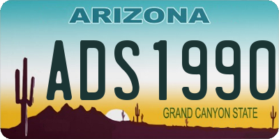 AZ license plate ADS1990