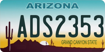 AZ license plate ADS2353