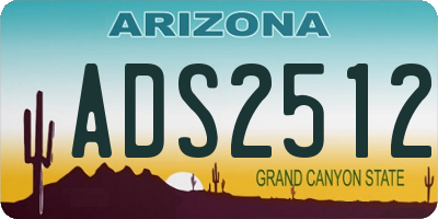 AZ license plate ADS2512