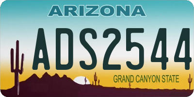 AZ license plate ADS2544