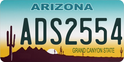 AZ license plate ADS2554