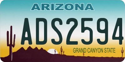 AZ license plate ADS2594