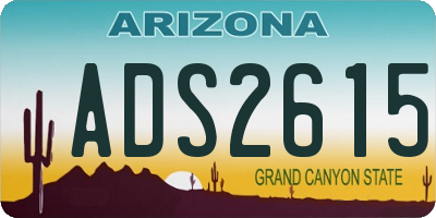 AZ license plate ADS2615