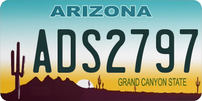 AZ license plate ADS2797