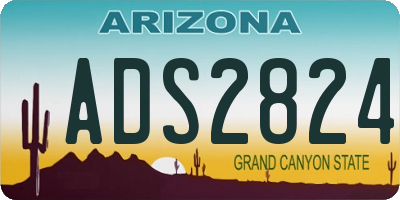 AZ license plate ADS2824