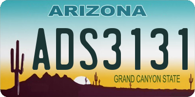 AZ license plate ADS3131