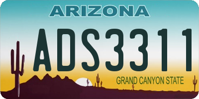 AZ license plate ADS3311