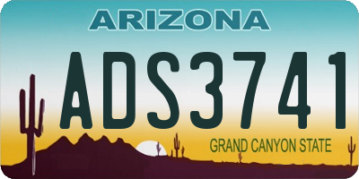 AZ license plate ADS3741