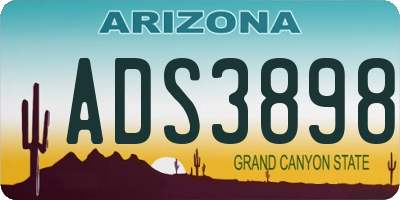 AZ license plate ADS3898