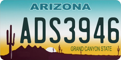AZ license plate ADS3946
