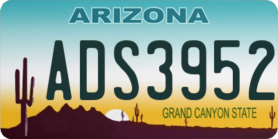 AZ license plate ADS3952
