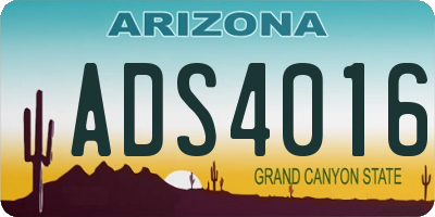 AZ license plate ADS4016