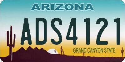 AZ license plate ADS4121