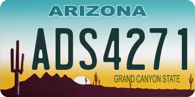 AZ license plate ADS4271
