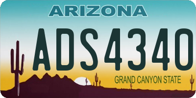 AZ license plate ADS4340