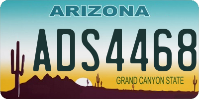 AZ license plate ADS4468