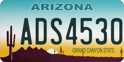 AZ license plate ADS4530