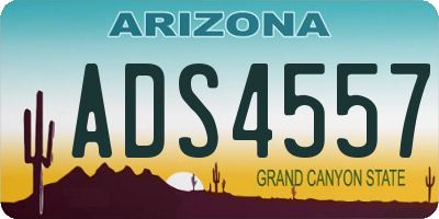 AZ license plate ADS4557