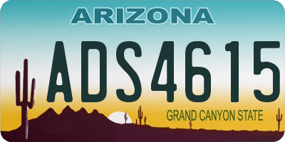 AZ license plate ADS4615