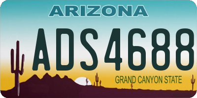 AZ license plate ADS4688