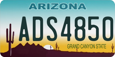 AZ license plate ADS4850