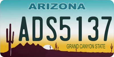 AZ license plate ADS5137