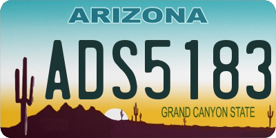 AZ license plate ADS5183