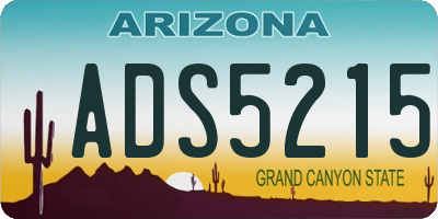 AZ license plate ADS5215