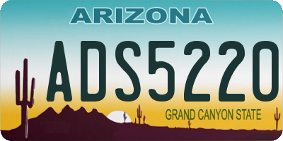 AZ license plate ADS5220