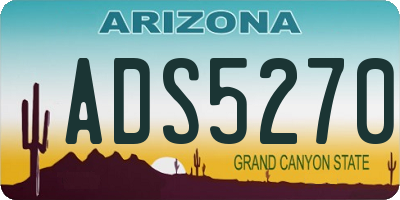 AZ license plate ADS5270