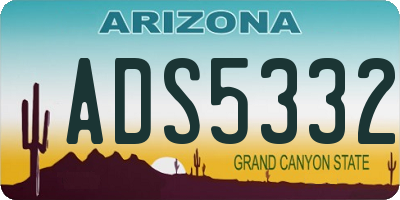 AZ license plate ADS5332