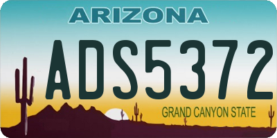 AZ license plate ADS5372