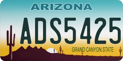 AZ license plate ADS5425