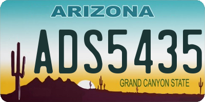 AZ license plate ADS5435