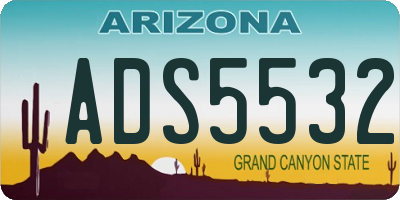 AZ license plate ADS5532