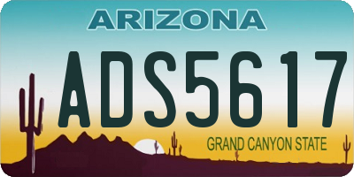 AZ license plate ADS5617